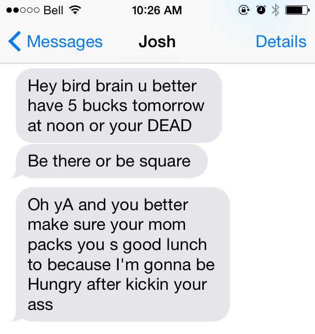 katemelvinn's tweet photo. l o l #birdbrain #bullybrother http://t.co/OzTKJoIsZ7
