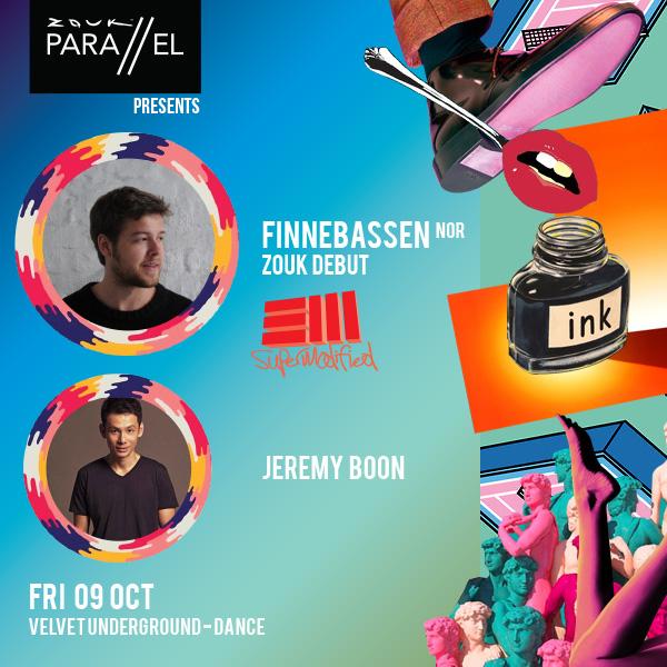 zouksingapore's tweet image. Another Zouk Debut and this time it&apos;s @finnebassen​ for #ParallelVelvet, with resident @jeremyboon to open! Ooh yeah.