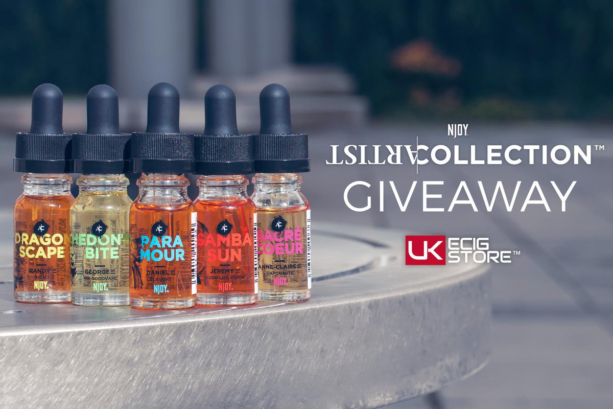 UKECIGSTORE's tweet photo. We're giving away the entire Artist Collection range! 5 x 10ml Bottles. Simply RT + Follow to win. Ends 6/10/15 #vape http://t.co/u5dEAi2lK5