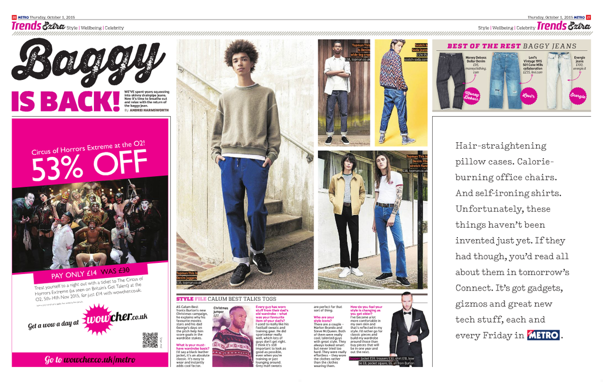 FabricPR's tweet photo. @Scotch_Official and @EnergieStyle in today's @MetroUK #denim #jeans #scotchandsoda #energie http://t.co/M7TZaU4BDR