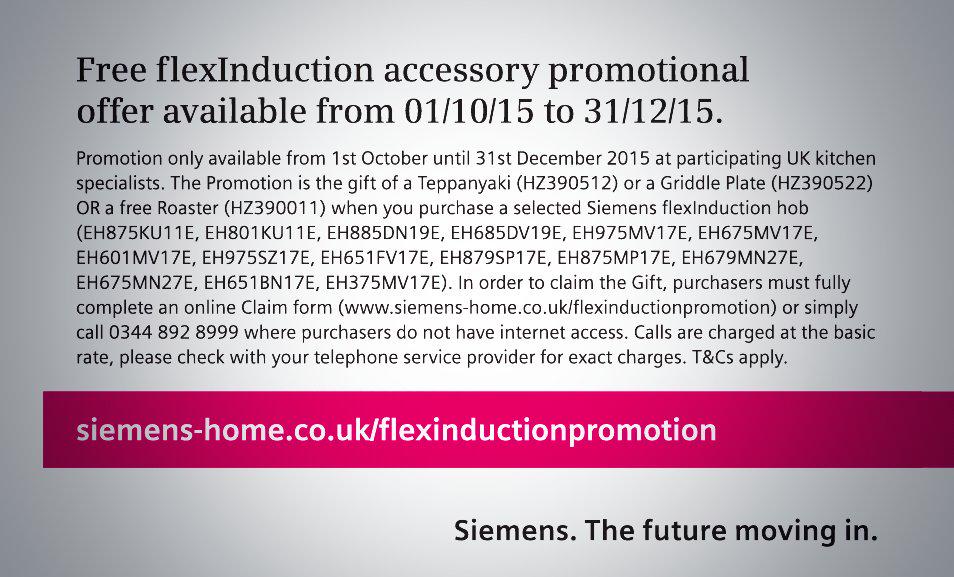 @SiemensHomeUK #thefuturemovingin
#promotionalproducts #flexiinduction