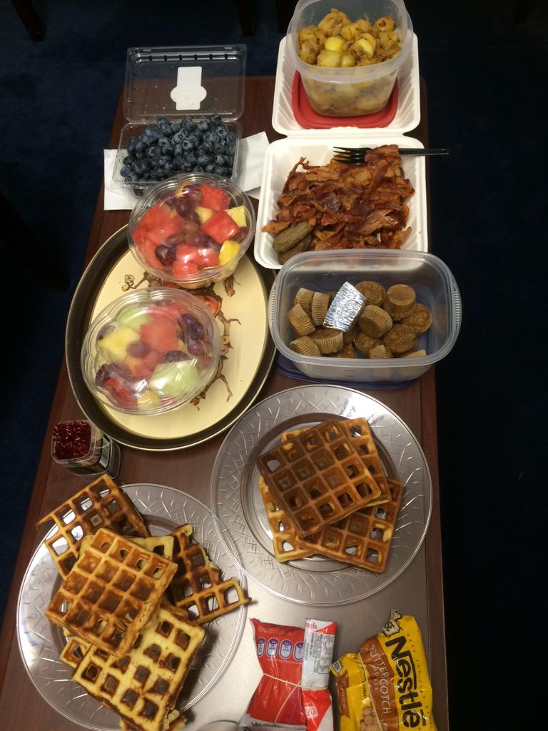 Grace4NY's tweet photo. My awesome staff made me breakfast for my bday! Thanks for a yummy start to the day! #equalityinkitchen http://t.co/AVvT5Mx5Gn
