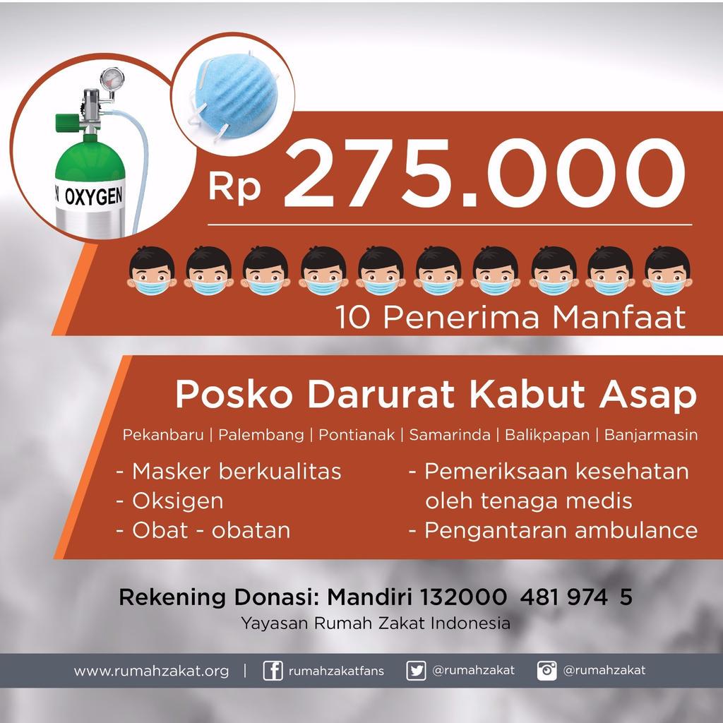 Posko darurat kabut asap RZ selengkapnya rumahzakat.org/posko-darurat-… #MelawanAsap