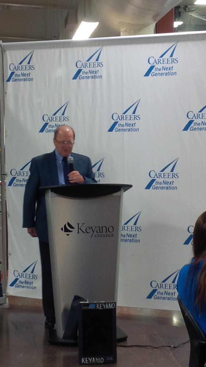 Shouldice's tweet photo. Opening Address @CAREERSNextGen at @keyanocollege in #FortMcMurray looking at a great day #ABPSE @AthabascaU http://t.co/B1crPSR62s