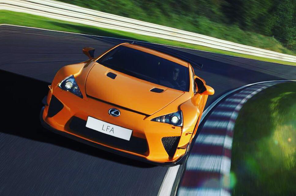 LexusEast's tweet photo. #tbt to the #LFA and the #nurburgring. Who else loves the way that #V10 sings?#LexusEastern #live http://t.co/f6Ofr3xqfk