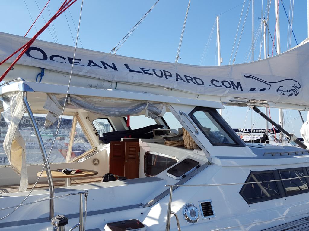 clyachts's tweet photo. Time for some autumnal TLC on Ocean Leopard. http://t.co/e8o7nCS6uq