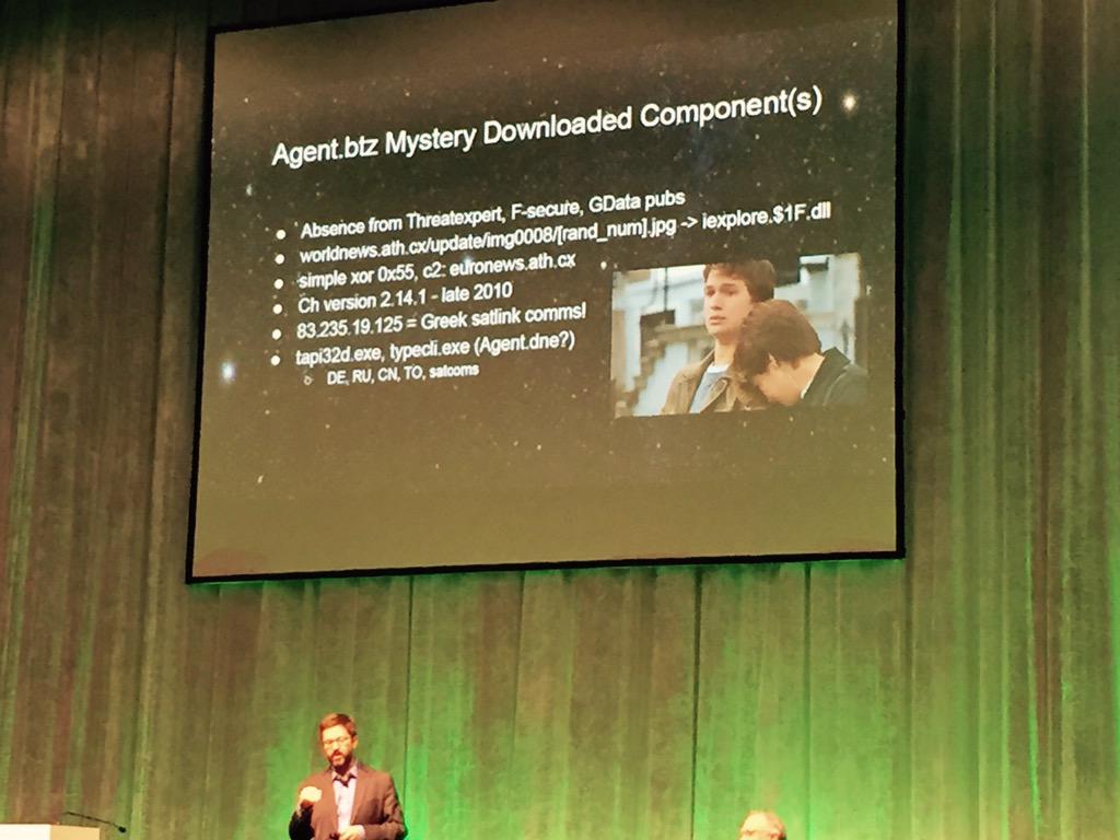 juanandres_gs's tweet photo. #TurlaAPT: @k_sec unveils highly selective $1F.dll component of Agent.BTZ missing since 2008 #VB2015 http://t.co/G7eOU2bSSG