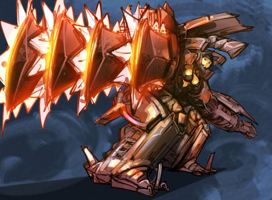 I マサヨシ グラインド ブレード アーマードコア 自作の強化スーツにグラインドブレードつけちゃう ちょっとアレな女の子 Http T Co Ef2ctea94j