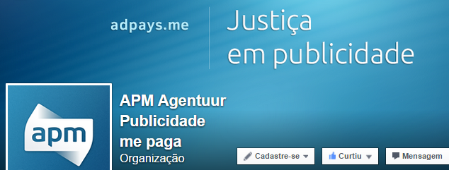 apm__pt's tweet photo. #APM no @facebook Junte-se ao nosso comunidade de adeptos da publicidade honesta que paga! http://t.co/26uuAnEIHl http://t.co/g0nWjVBcQK