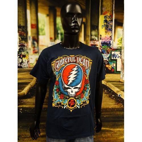 NEW IN STOCK! Grateful Dead Official Merchandise Uni-Sex Tee Shirt STEAL YOUR ROSES NAVY … ift.tt/1Ri5QWJ