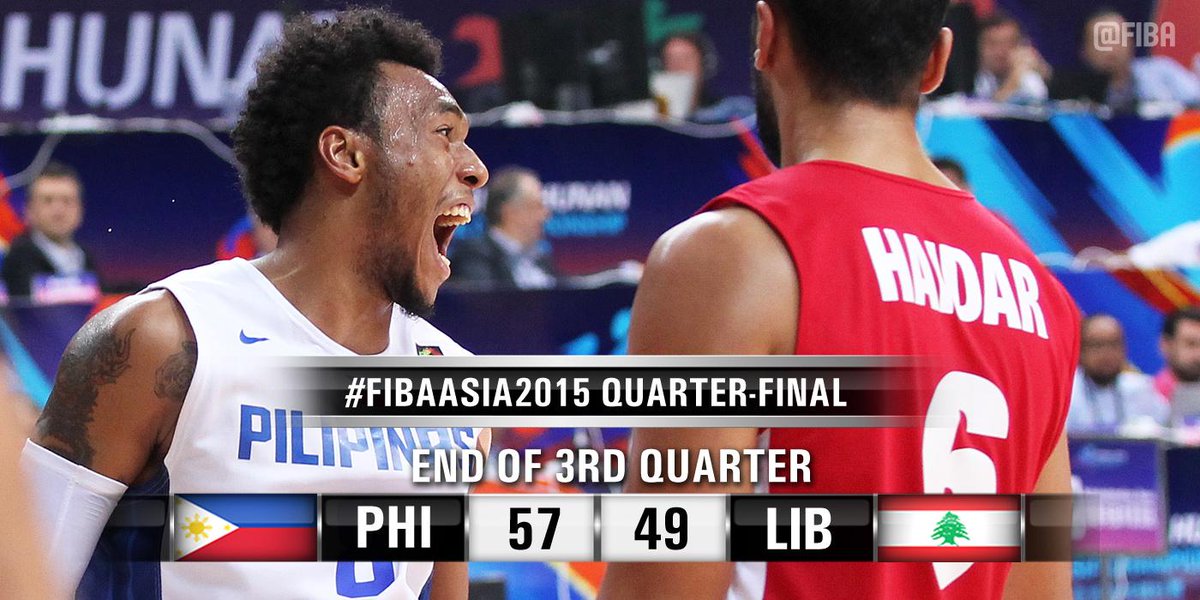 FIBA's tweet photo. 10min to go for a ticket in SFs!
Tweet '@FIBA scores #FIBAAsia2015' for the latest scores updates on #PHILIB! http://t.co/6RmxSlGWet