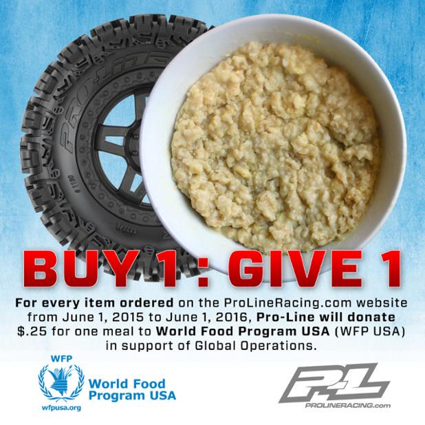 ProLineRacing's tweet photo. Pro-Line Racing Buy 1 : Give 1 for World Food Program USA
Learn more at: http://t.co/D4Rd7KP6z4 http://t.co/u3zYXaHxTC