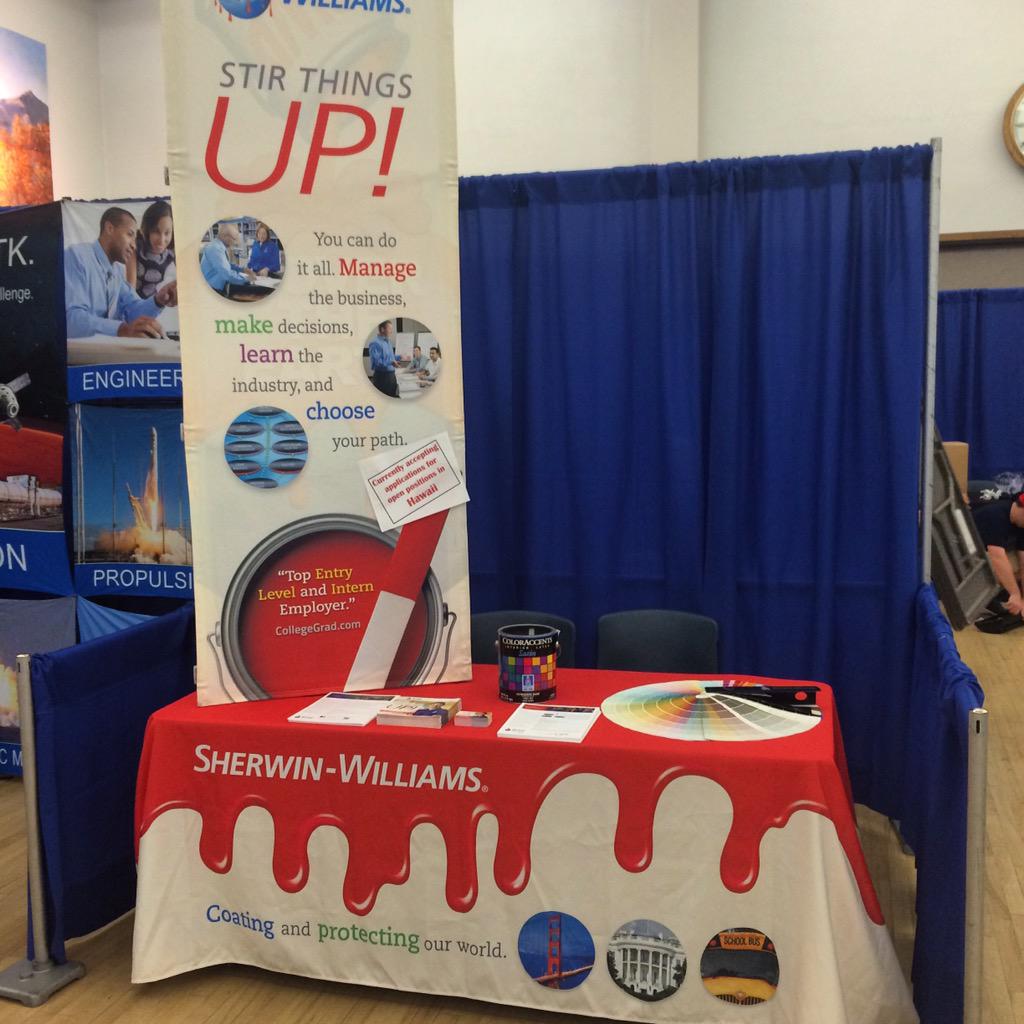 Sherwin_SWD's tweet photo. We are keeping this #swcareers recruitment season going @brighamyounguniversity today. Stop by to say hello! #byu http://t.co/ic03UYW70l