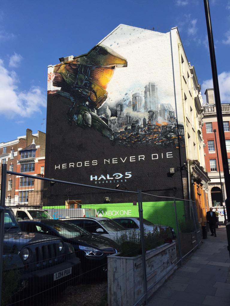 mattstatham's tweet photo. Nice bit of wall stencilling on Clerkenwell Road #Halo5 http://t.co/B4gR9AZJtN