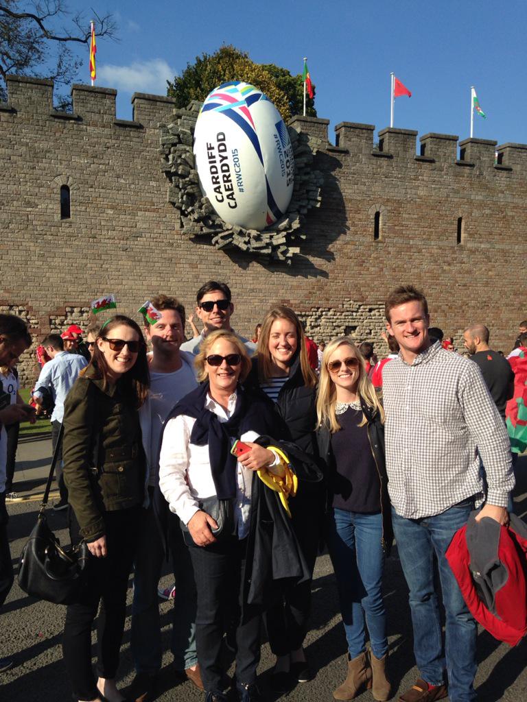 A few Jenkins' and some Leicester Tiger fans up for the Fiji game