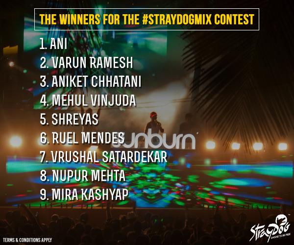 StrayDogIndia's tweet photo. Winners of the #StrayDogMix #contest! To collect your passes kindly drop in an email to straydog@timesgroup.com http://t.co/vnuLMKIpRj