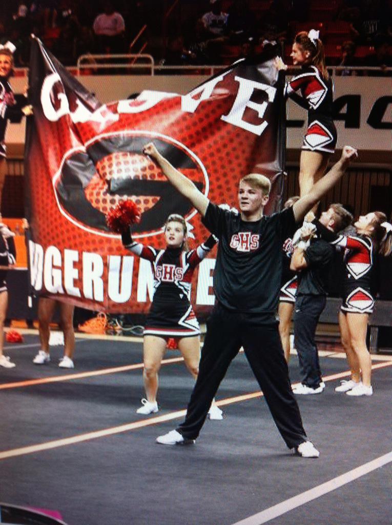 Grove Cheer Squad competing @ State 
WE ARE PROUD OF YOU!