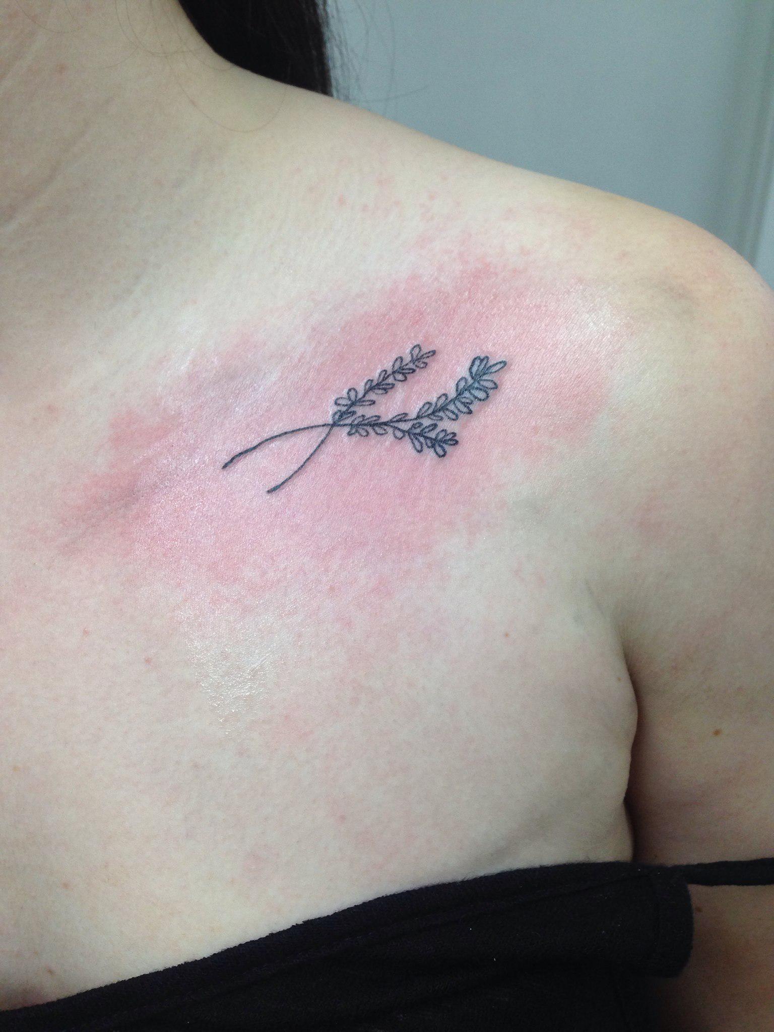 Gold Ink Tattoo Small Sprig Done By Nic Tattoo Liverpool Liverpooltattoo Http T Co Ljpstnxa9v Twitter