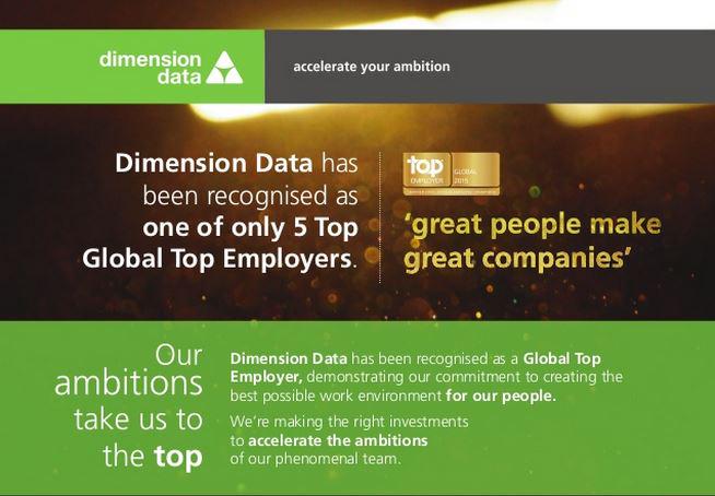 DiDataInsights's tweet image. We were recognised as one of world&apos;s top 5 employers. Here&apos;s how we did it: blog.dimensiondata.com/2015/03/global…