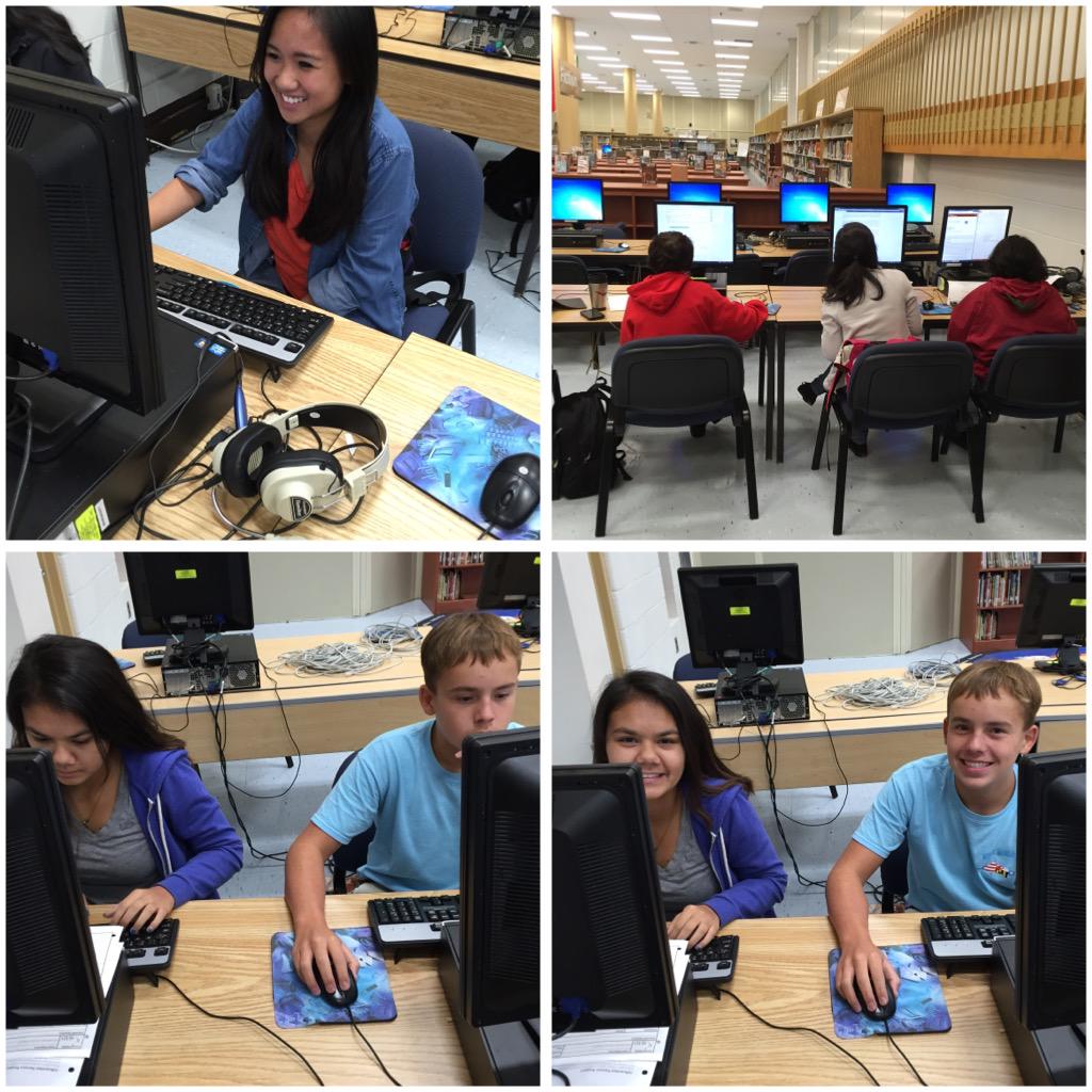 MeadeHSAACPS's tweet photo. IB Jrs using technology while researching for their Influential Person Project. #researchisfun #AACPSAwesome #MeadeIB http://t.co/muVqFybaDI