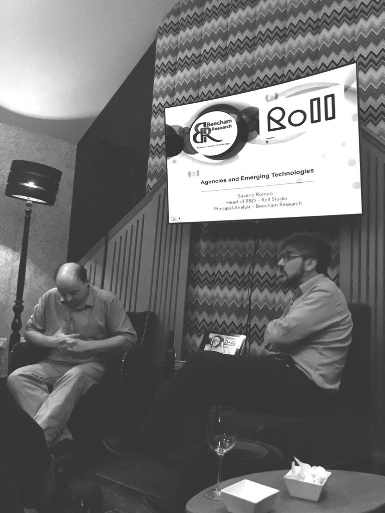 rollstudio's tweet photo. Our @Saverio_Romeo, @anthony_steed and @DHReady discussing the impact of emerging tech on agencies #agency2030 http://t.co/5b5zAAjg2M