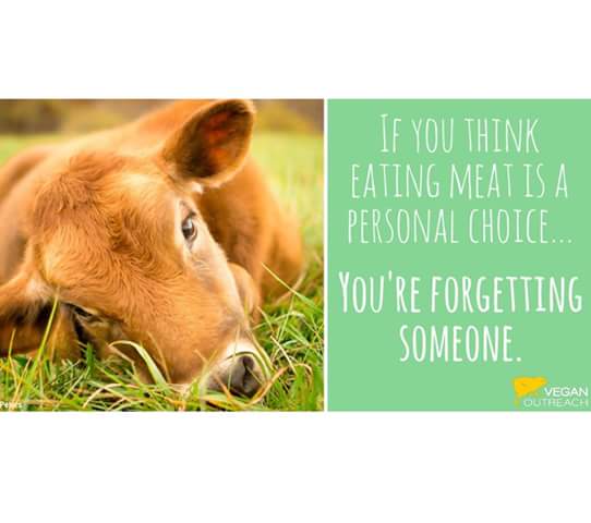 Si piensas que comer carne es una decisión personal... estás olvidando a alguien. #worldvegetarianday