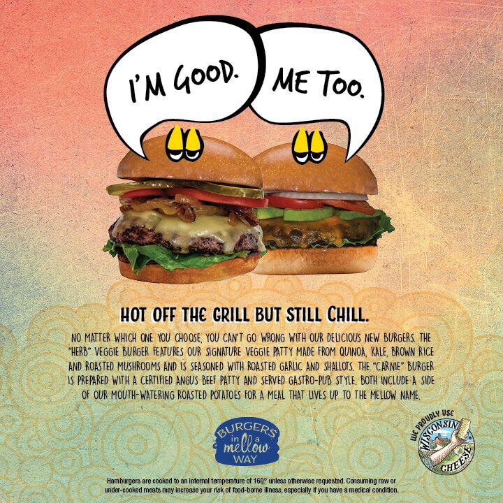 MellowBrandon's tweet photo. Starting today Burgers in a Mellow way! http://t.co/UUqfutZ6LI