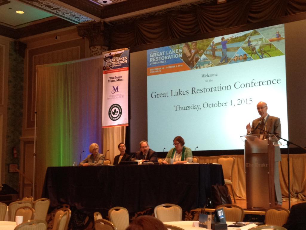 GLSLcities's tweet photo. "Be relentless and never lose faith," closing words from Dave Ullrich on #GreatLakes work #HOW15 http://t.co/CYOXwvL8fH