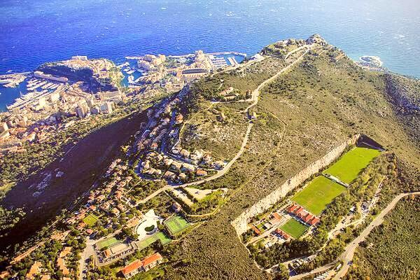 Footballtweet's tweet photo. A birds eye view of AS Monaco's stadium &amp; training ground. Stunning. http://t.co/7BWrVqjBJ7