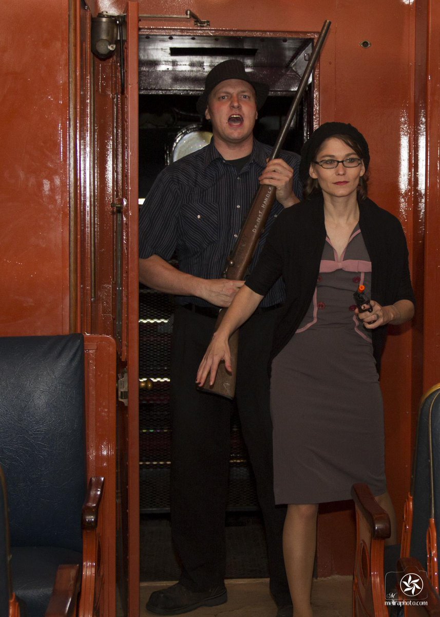 SP_Railway's tweet photo. Bonnie &amp; Clyde are expected to rob our Rum Runner train this Saturday! get your tickets at https://t.co/6kdtaaH3tq http://t.co/nbkpPqQeqZ