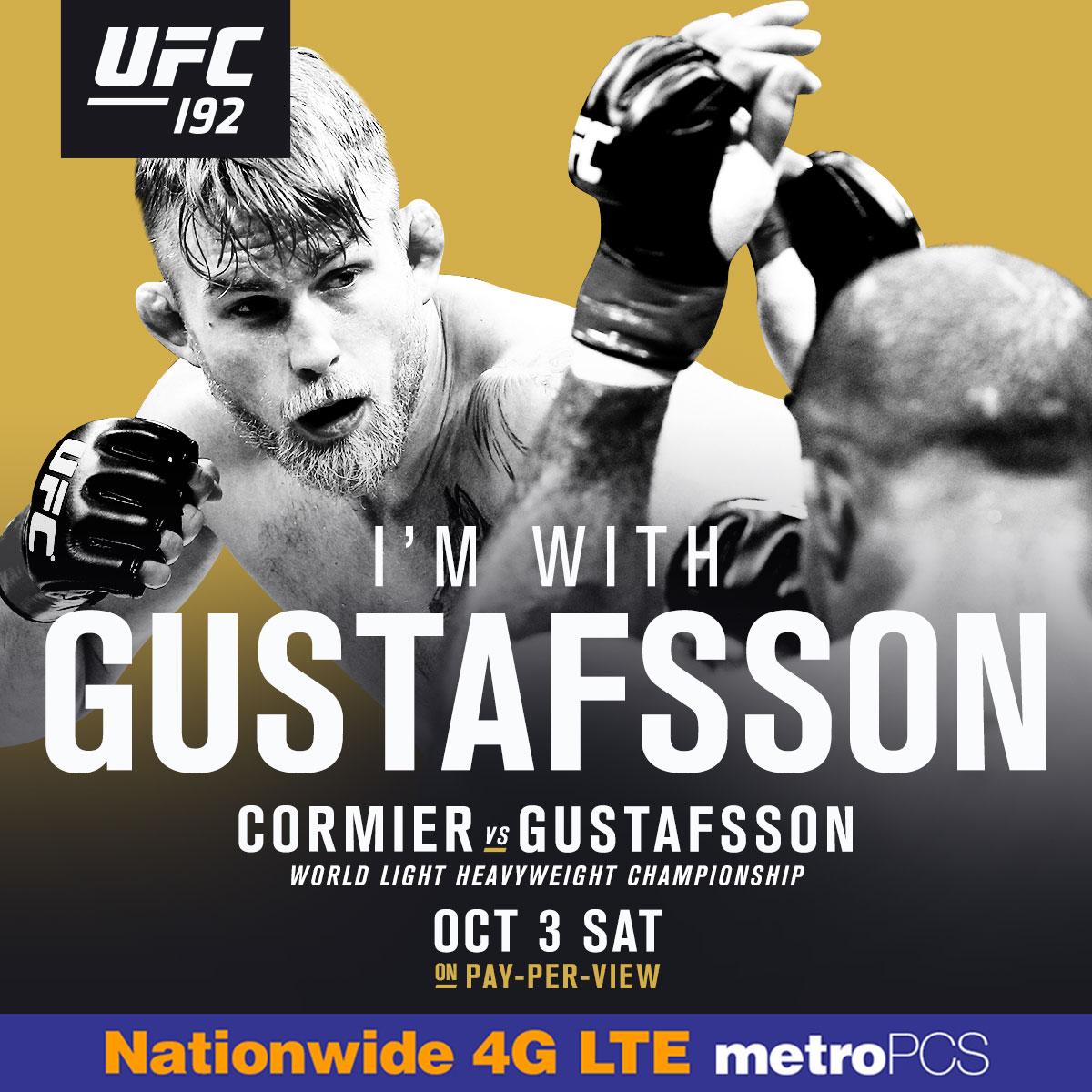 ufc's tweet image. RT if you're w/ #TheMauler @AlexTheMauler for the UFC LHW title THIS Saturday at #UFC192! @MetroPCS