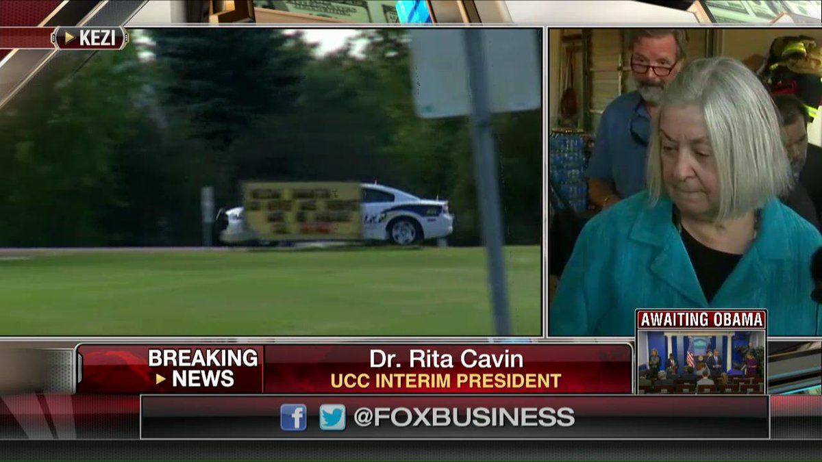 FoxBusiness's tweet photo. UCC Interim President: We have a "no guns on campus" policy. #UCCShooting http://t.co/mmWRKJcRA7