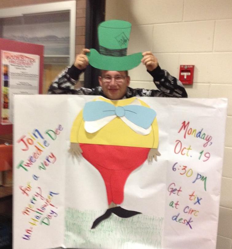 Tweedle yourself throughout October to celebrate #Alice150 at the library!