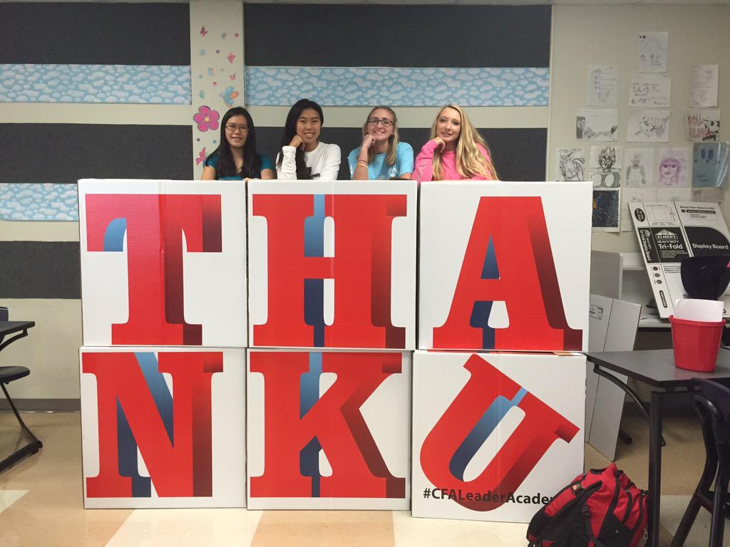 Thanks for being an awesome principal, Mr. McDonald! #CFAleaderacademy