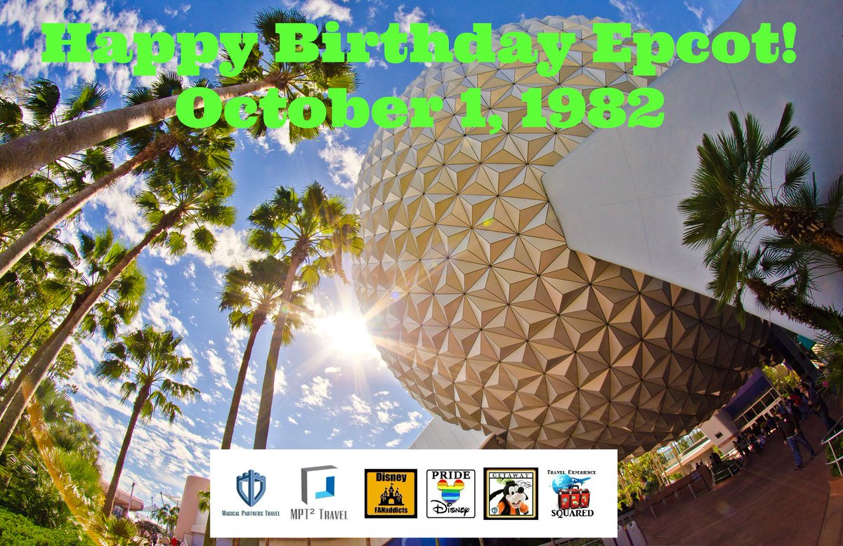 DisFANaddicts's tweet photo. Happy Birthday #Epcot at #WaltDisneyWorld which opened on this day in 1982! #MagicalVacations #FANaddicts https://t.co/NtIHKaGI3w