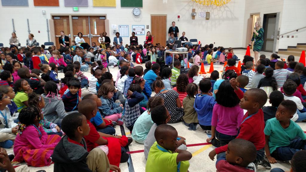 sherihudspeth's tweet photo. First assembly @LyonsMill! Fall fun run kickoff time. #lmesbcps #explorersbegin https://t.co/KchOrbLjsy