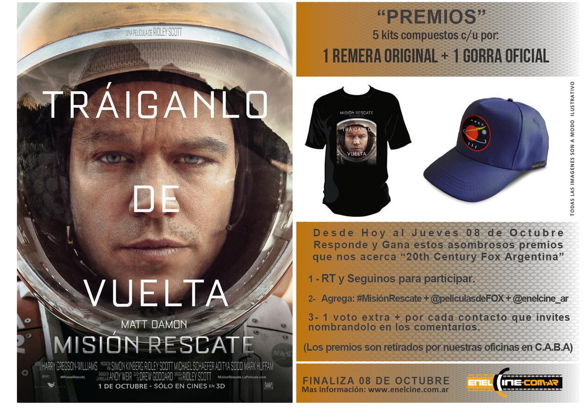 enelcine_ar's tweet photo. *SORTEO MISION RESCATE* de @peliculasdeFOX -Sigue los pasos que indica la imagen para participar #MisionRescate. https://t.co/A6U9skw7Lo