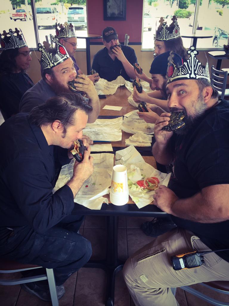 Well, we did it! Celebrating the first day of October with the <a href="/BurgerKing/">Burger King</a> #HalloweenWhopper - Scary good!