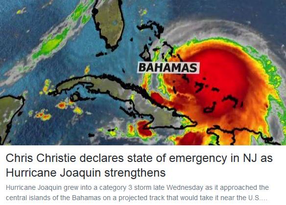 #Hurricane #Joaquin strengthens to Category 4 | fxn.ws/1O3NN6M