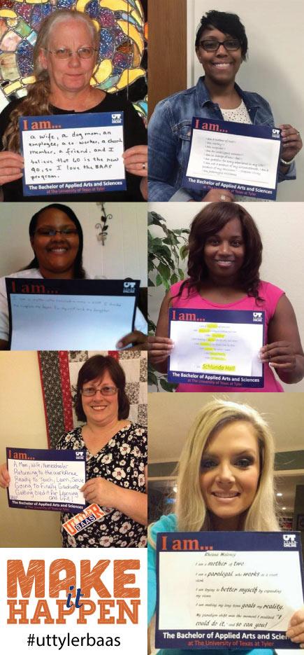 uttylerbaas's tweet photo. We loved reading the stories of our motivated BAAS students! Thanks for participating! #uttylerbaas #IAM https://t.co/p0WjbvnLsg