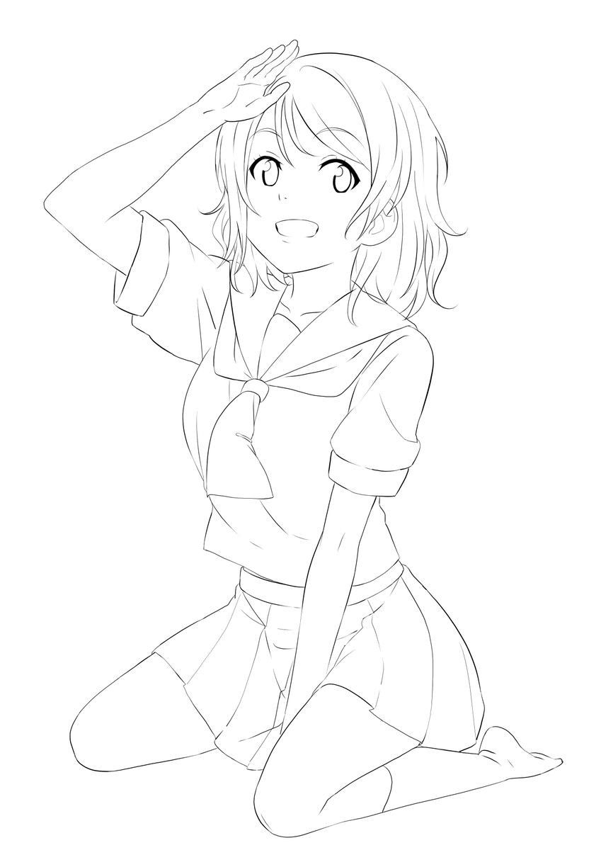 らざりあ Omaehadareda すごい綺麗な線画ですね 可愛いです らざりあ Omaehadareda すごい綺麗な線画ですね 可愛いです