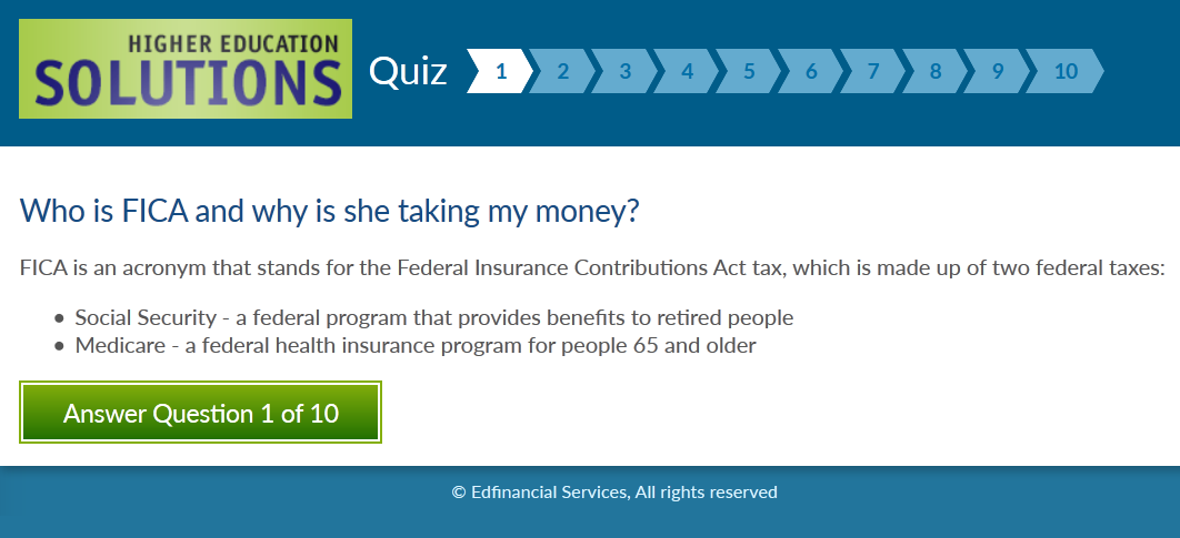 EdfinancialHES's tweet photo. Find out just "Who is FICA" on our new Money Basics Quiz. https://t.co/l5c6Nv1b5d https://t.co/DOzs5EONyZ