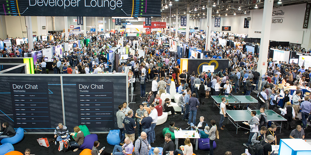 awscloud's tweet photo. #reInvent Welcome Reception 2014. Lots of new &amp; familiar faces. Look forward to seeing you again this year! #TBT https://t.co/4SVvfqGx07