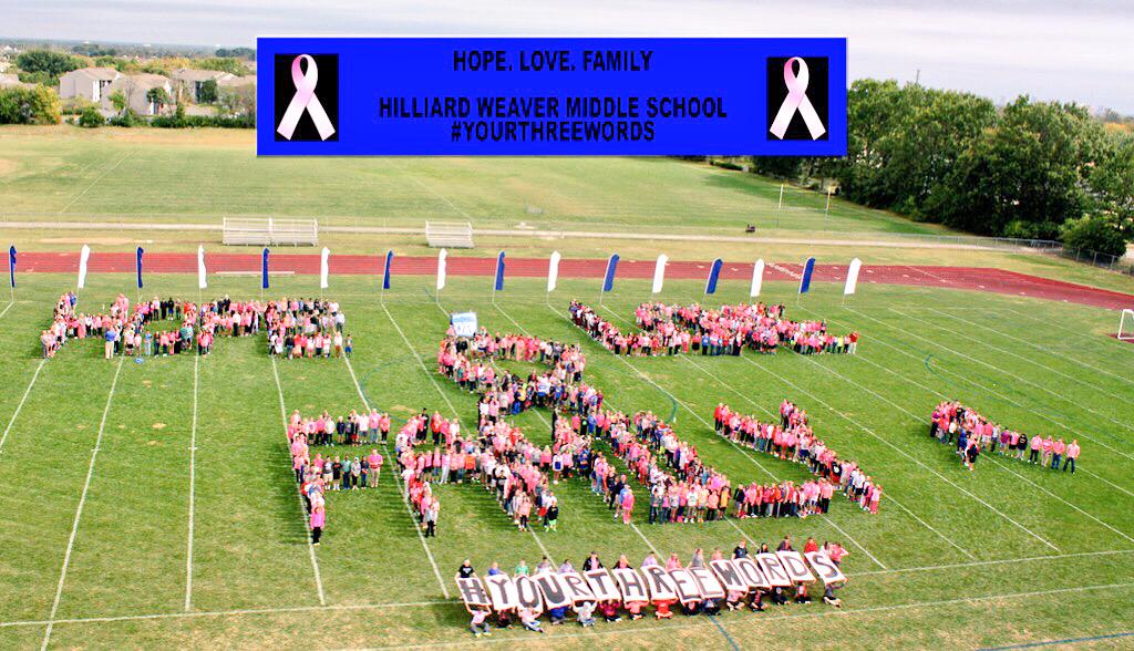 CCVroom's tweet photo. This just happened. Great job @wmscats! #BreastCancerAwarenessMonth #YourThreeWords @GMA https://t.co/jgcHifln43