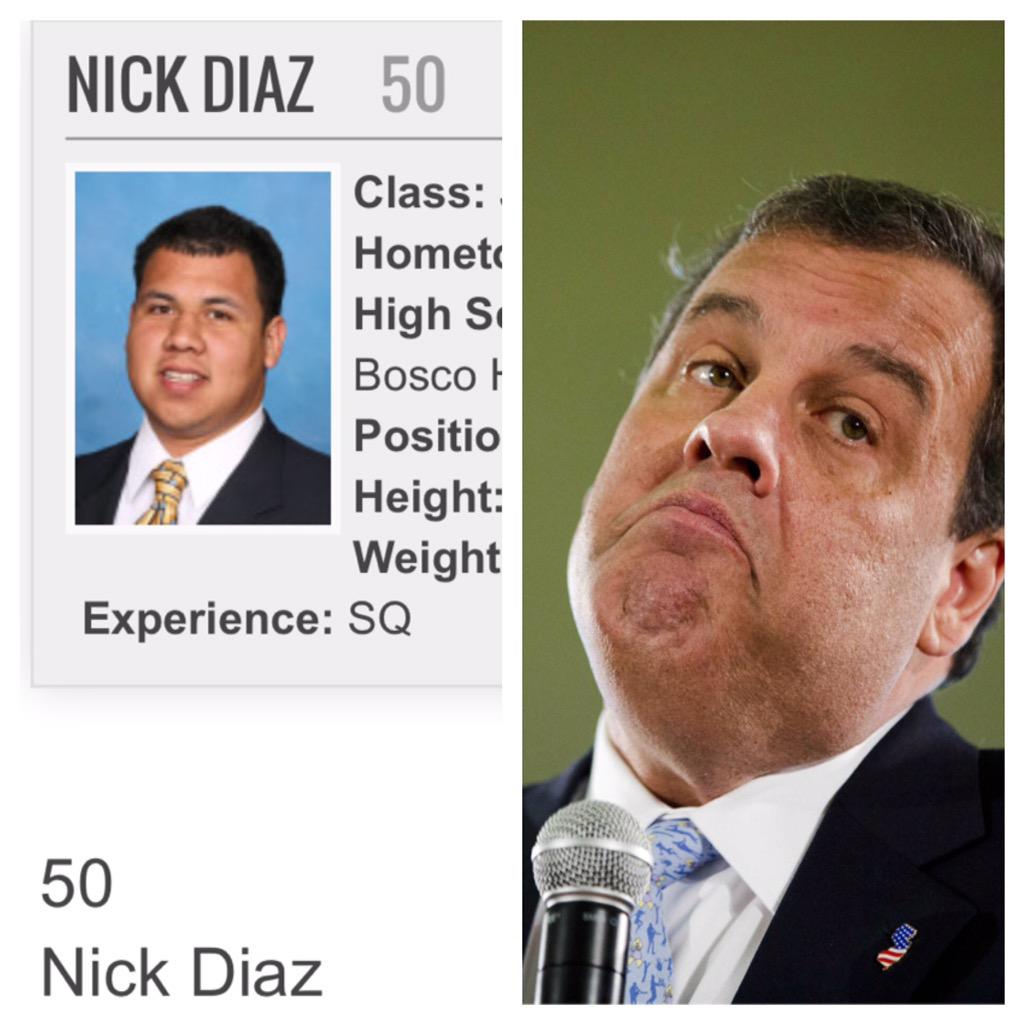 DrunkAubie's tweet photo. This guy needs to be out on the campaign trail instead of playing college football #SJSULookAlikes https://t.co/zBpgczS6Sv