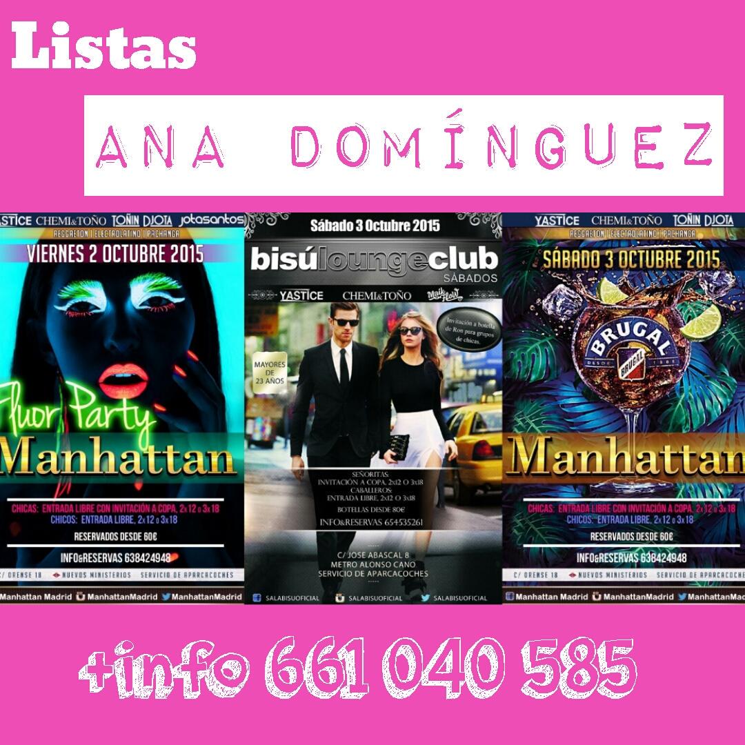 DomiRRPP's tweet photo. 📝Listas ANA DOMÍNGUEZ📝

Pases, Listas y Reservados 📋
+info 661 040 585 📞

#ManhattanaMadrid #BisúLoungeClub https://t.co/N6BnTXpSGt