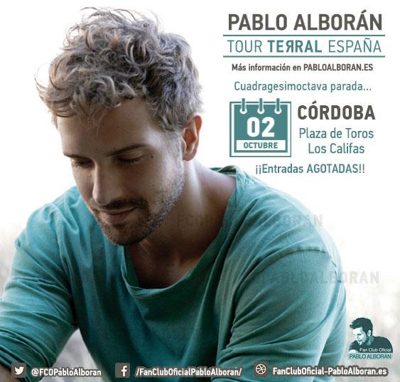 FCOPabloAlboran's tweet photo. ¡¡Próxima parada!!
Mañana #TourTerralEspaña @pabloalboran en plaza Toros Los Califas en Córdoba. Entradas AGOTADAS https://t.co/s0Go9j18m2