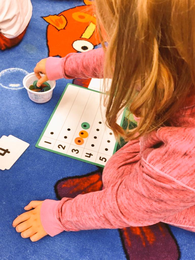 StwpsPreschool's tweet photo. We worked on number recognition and one-to-one correspondence skills in math today! 😀 #stwps #toolsofthemind https://t.co/cXaUkFBrS4