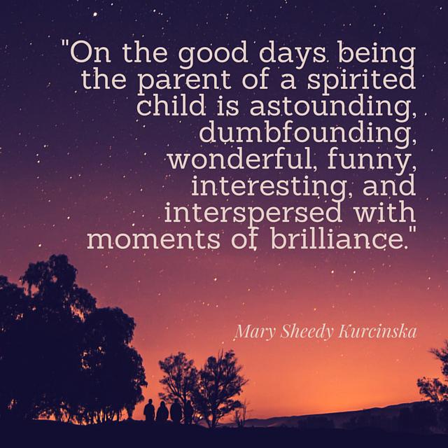 Check out "Raising Your Spirited Child: A Guide for Parents Whose Child Is More" at the Parent Resource Center.