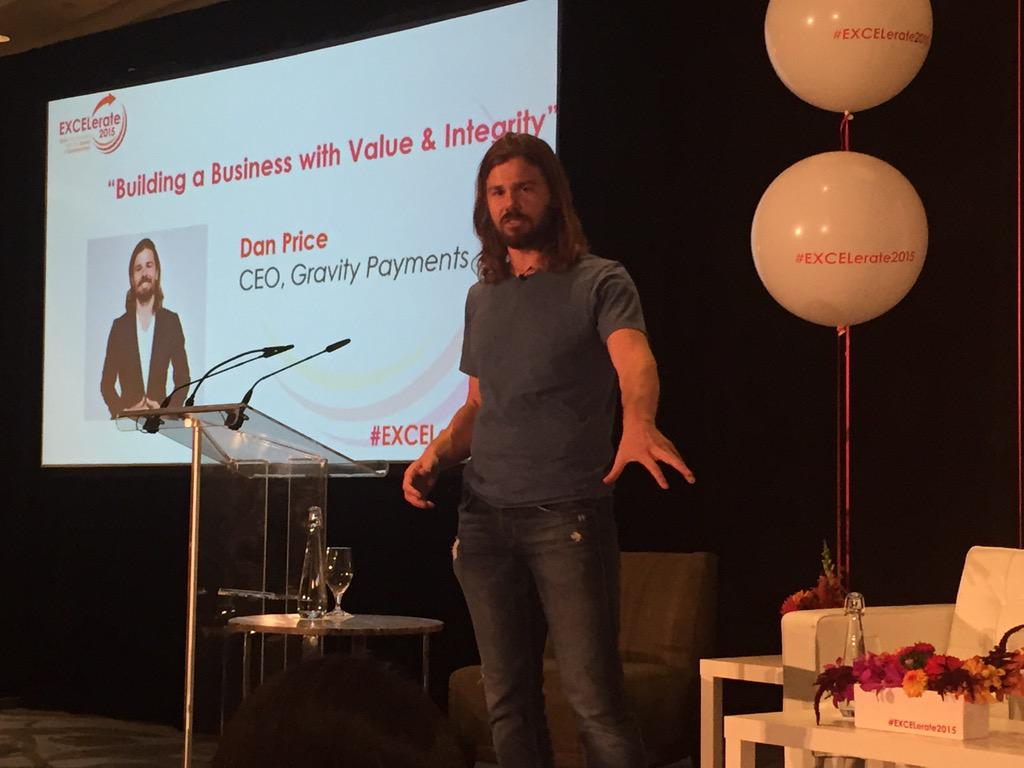 Thank U @DanPriceSeattle for that incredible keynote!  
#solvingproblemsforhumanity #gravitypayments #EXCELerate2015